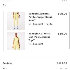 Figs Sunlight Zamora Petite Jogger Scrub Pant only